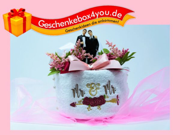 Handtuchtorte Rosa Traum Mr. & Mr.