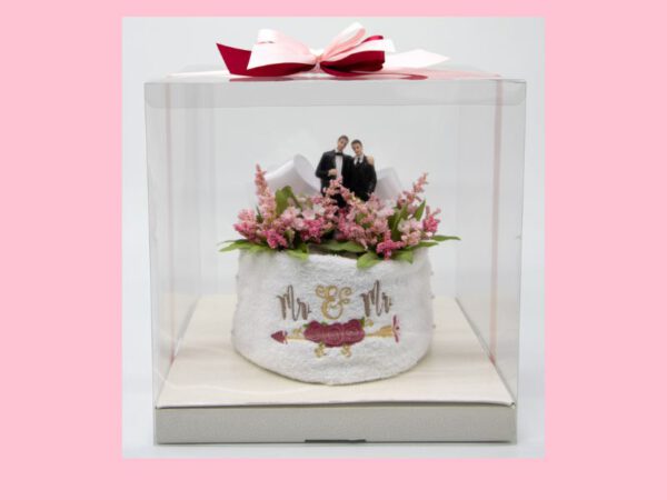 Handtuchtorte Rosa Traum Mr. & Mr. – Bild 3